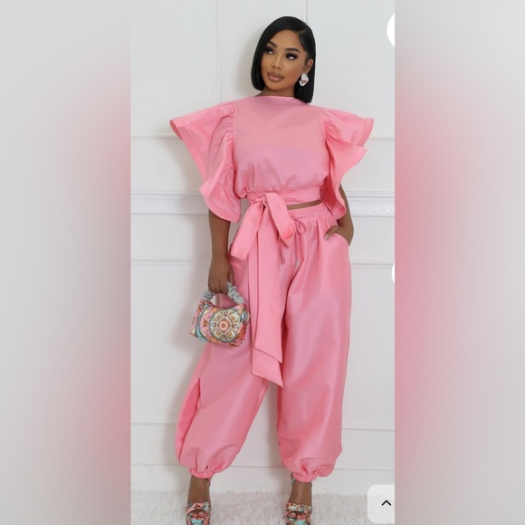 Statement Pants Set Pink - Picture 3 of 4